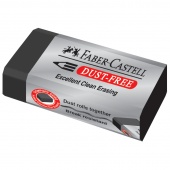 Ластик Faber-Castell "Dust-Free" черный,карт/футляр