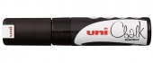 Маркер мелковой UNI 8мм.скошенный,черный PWE-8K